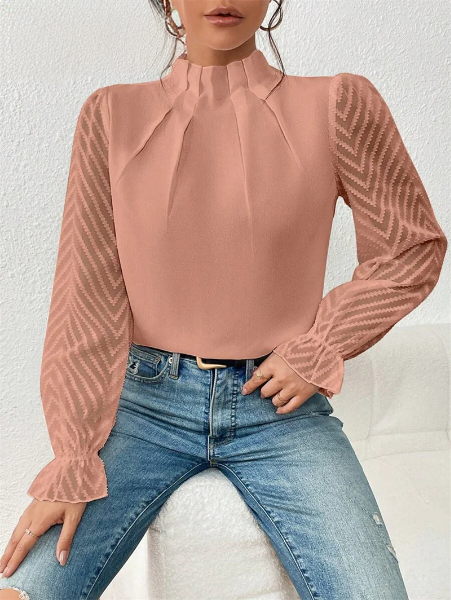 Arpina® | Elegant Top With Ruffle Sleeves