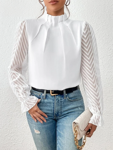 Arpina® | Elegant Top With Ruffle Sleeves