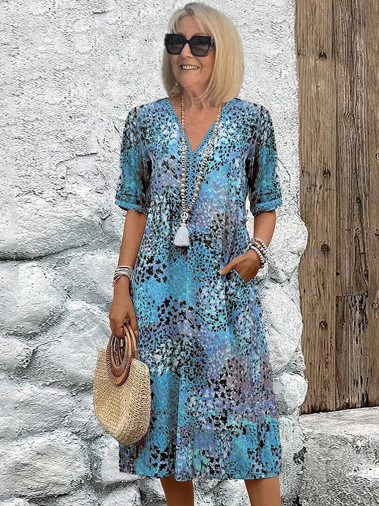 Amada® | Vibrant midi length dress