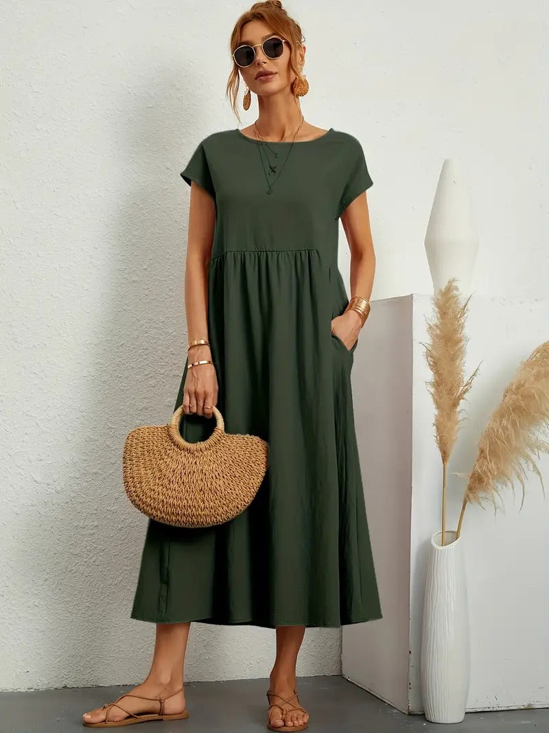 Cecilia® | Premium Linen Pocket Dress