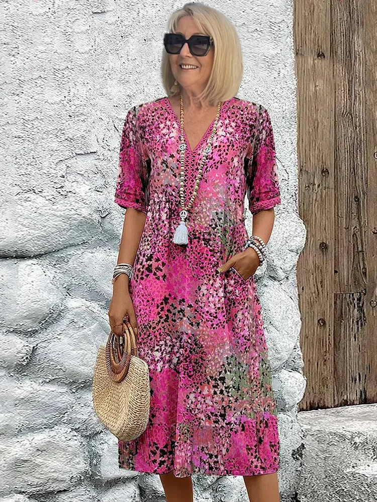 Amada® | Vibrant midi length dress