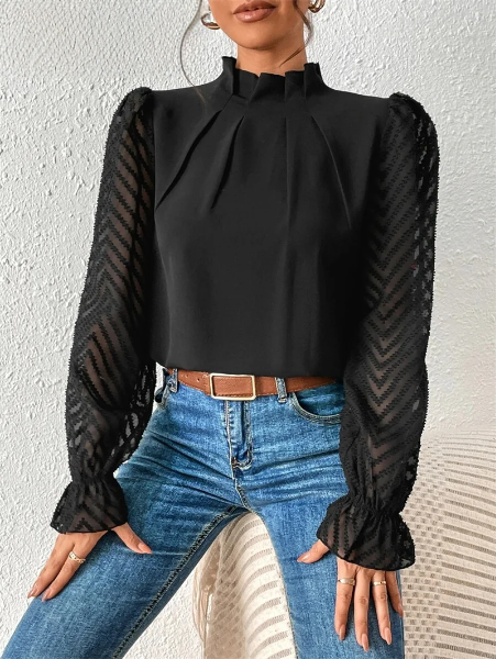 Arpina® | Elegant Top With Ruffle Sleeves