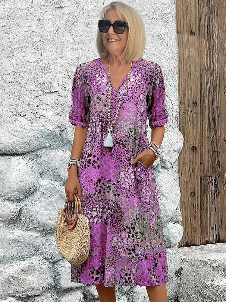 Amada® | Vibrant midi length dress