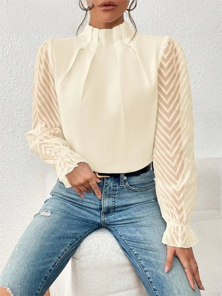 Arpina® | Elegant Top With Ruffle Sleeves