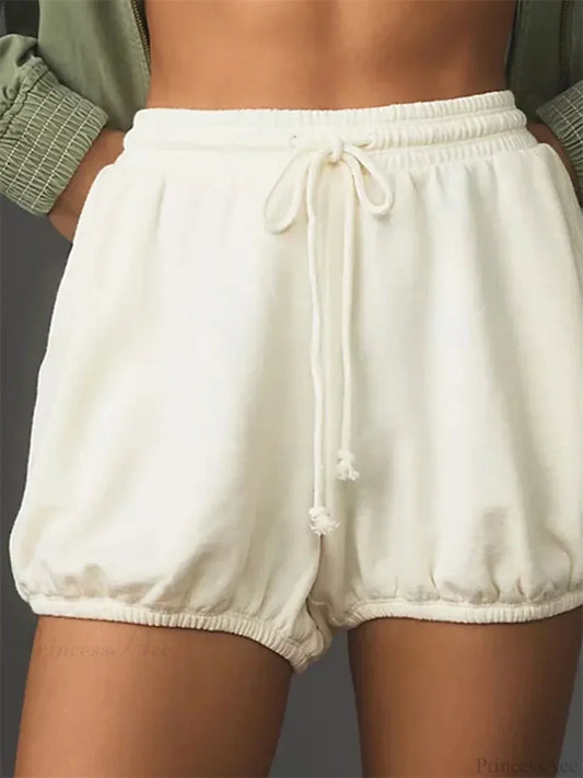 Drawstring Mid Waist Loose Short