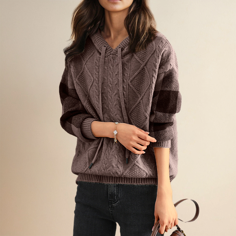 Karen | Jacquard sweater with hood