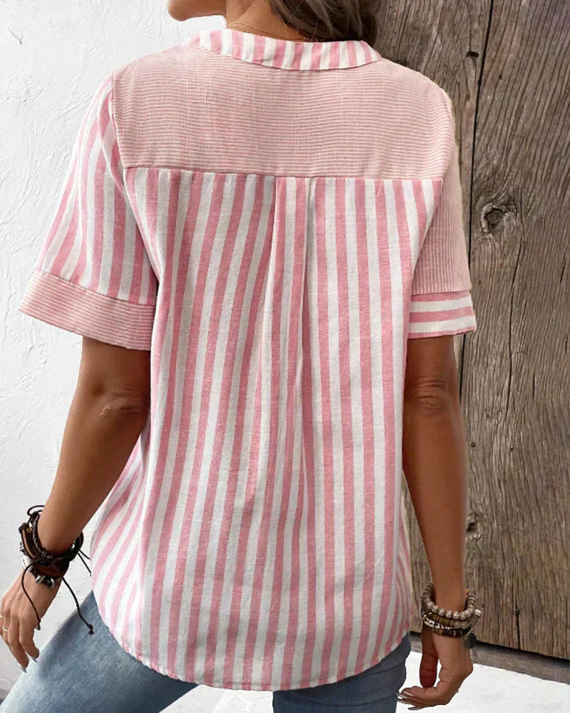 Aliette® | Stripe Linen Top