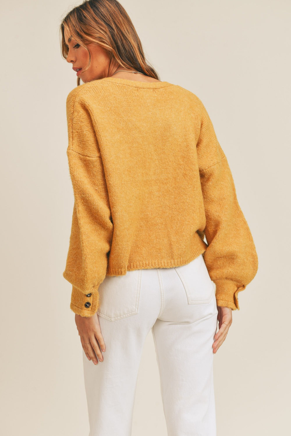 Angela | MABLE long-sleeved cardigan with button placket