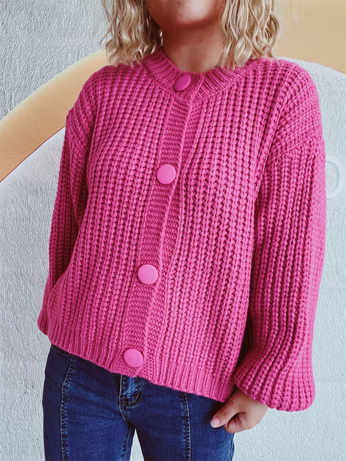 Adelheid | Long sleeve cardigan with buttons