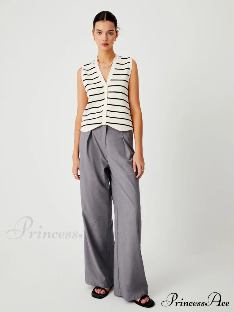 Effortless Charming Stripe Vest