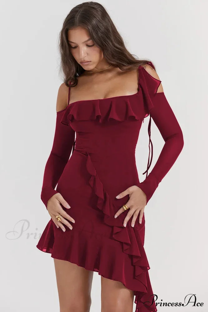 Eleanora Ruched Stylish Mini Dress