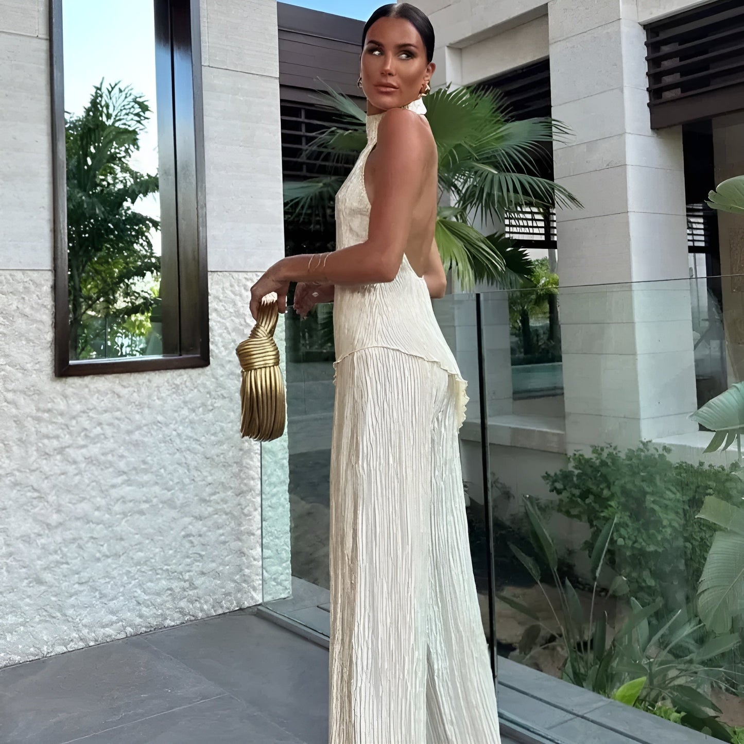 Madison | Elegant Asymmetrical Backless Jumpsuit for Women