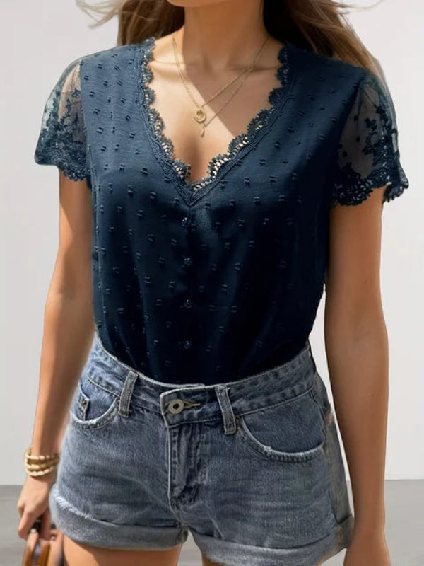 Anuncia® | Summer Blouse With V-Neck