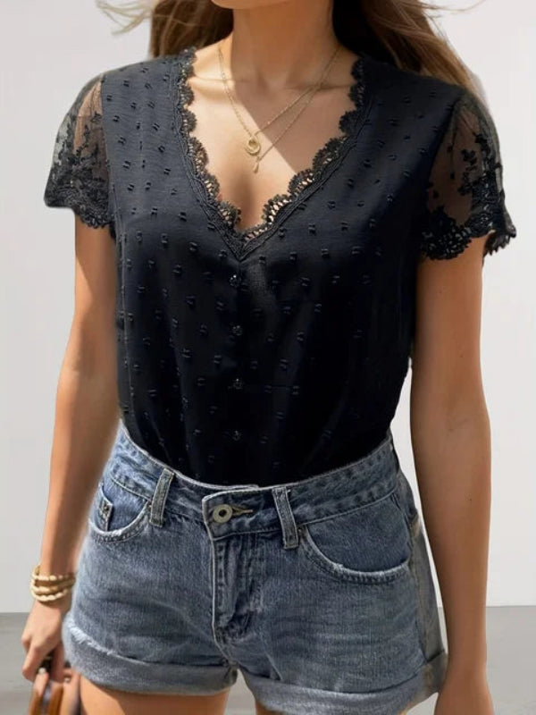 Anuncia® | Summer Blouse With V-Neck
