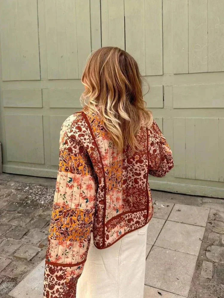 Perla | Vintage coat with a soft check pattern