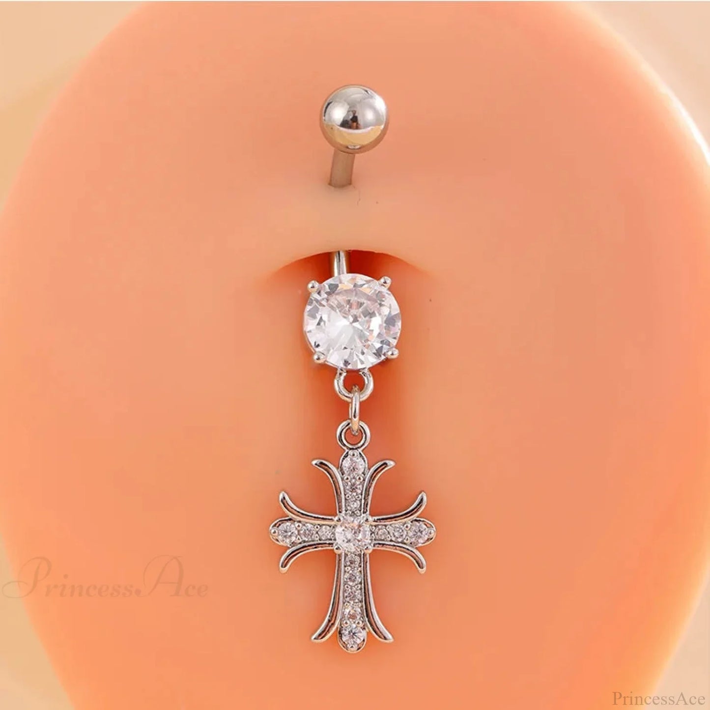 Empty Cross Rebel Gothic Belly Ring