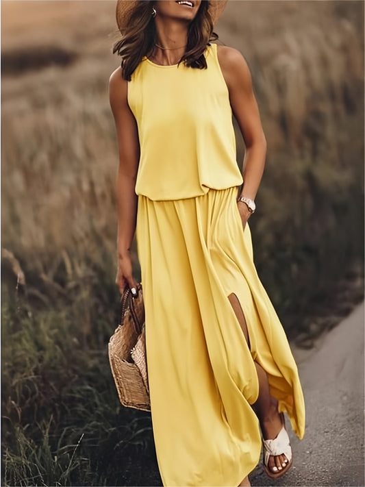 Erica | Women's Sleeveless A-Line Maxi Dress