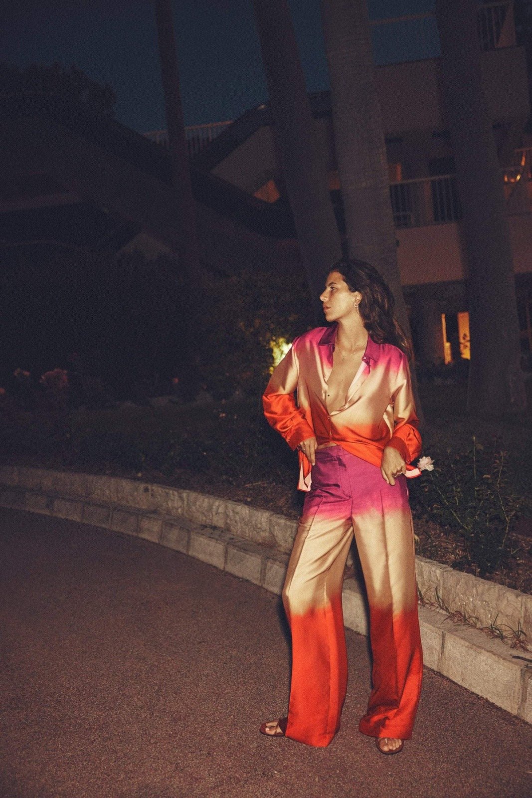 Antonia® | Printed Satin Set  With Color Gradient