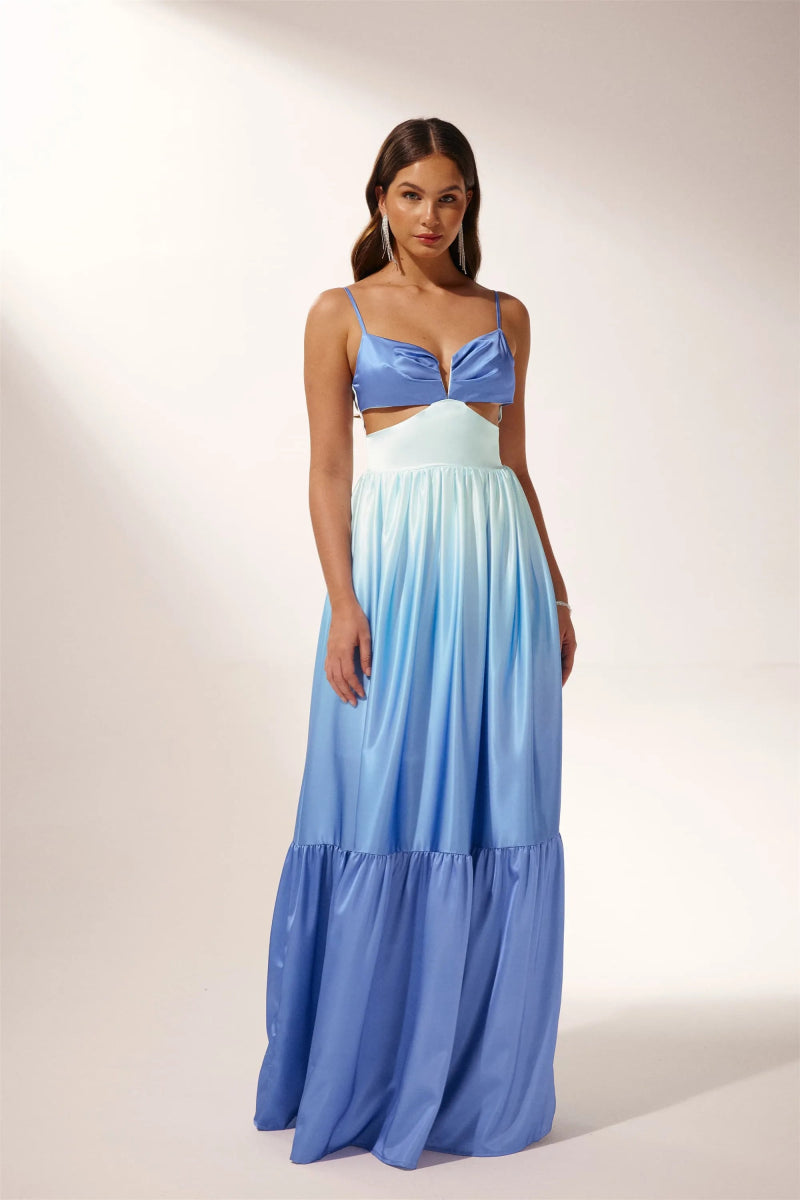 Estela® | Maxi Slip With Cut-Outs And Color Gradient