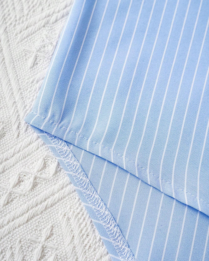 Soraya® | Striped Round-Neck Blouse With Half-Length Sleeves