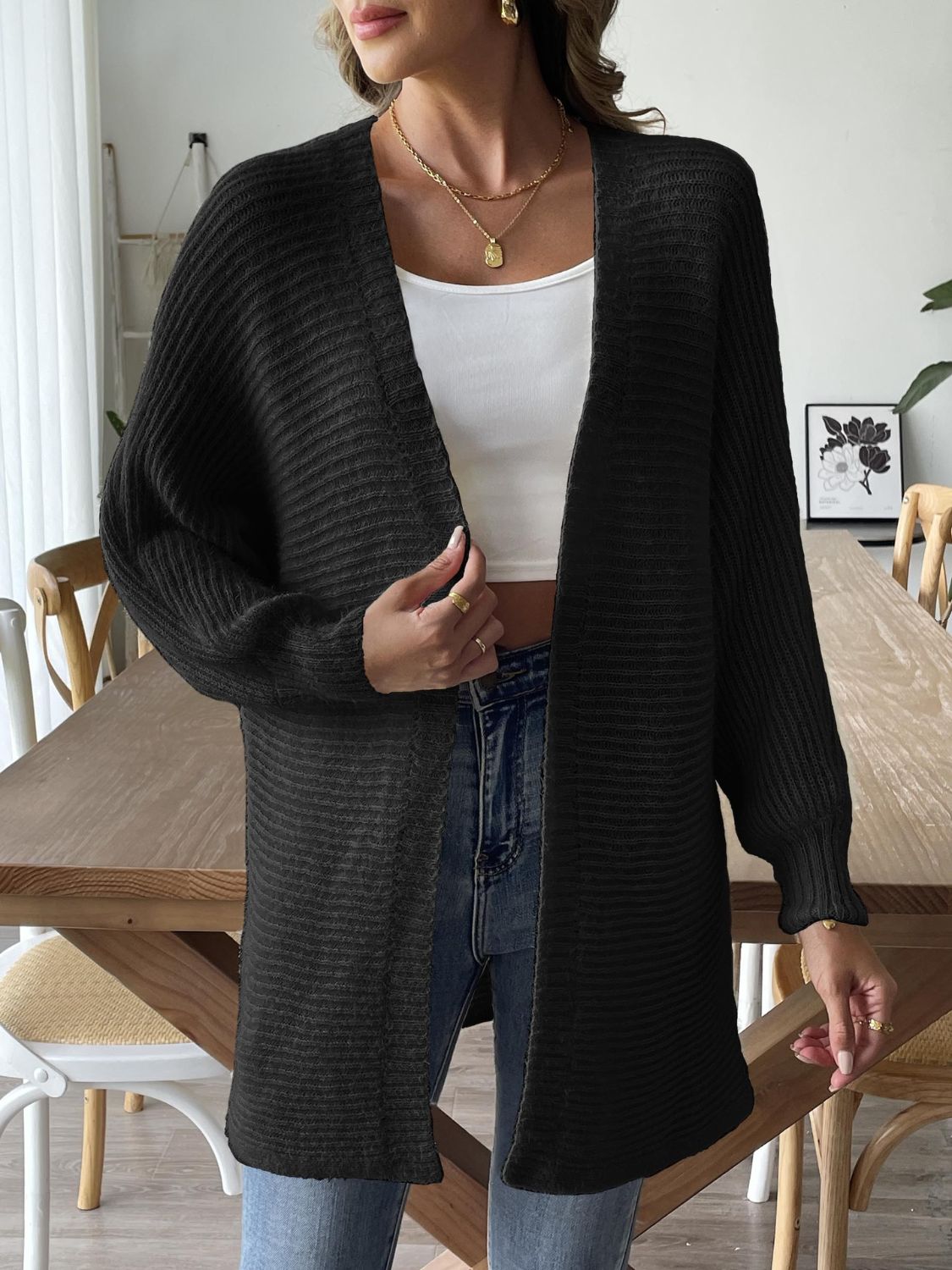 Annabelle | Long sleeve open front cardigan
