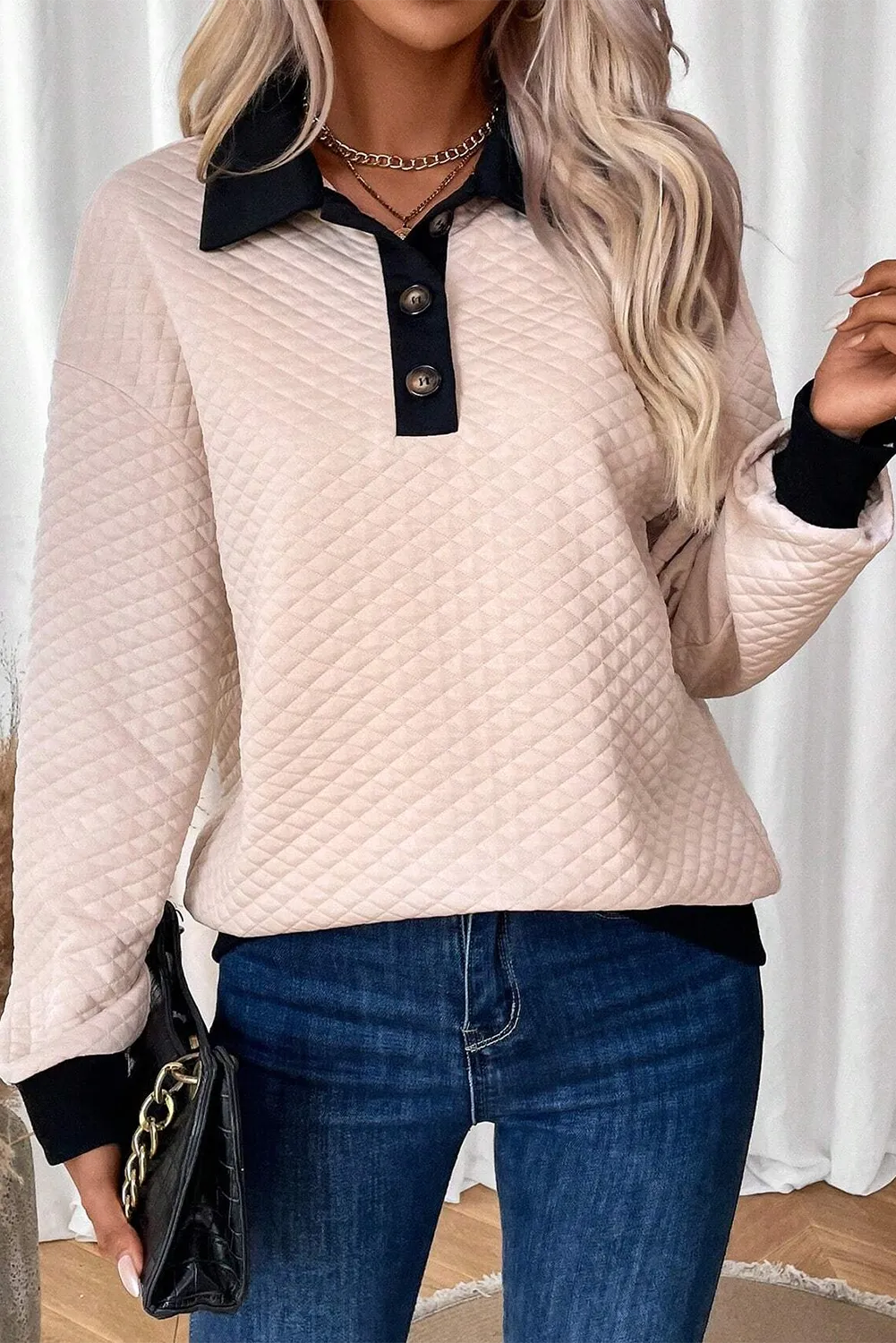 Francisca | Structured, long-sleeved collared top