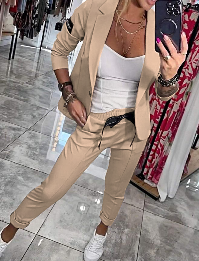 Simone | Elegant cotton jacket and trousers
