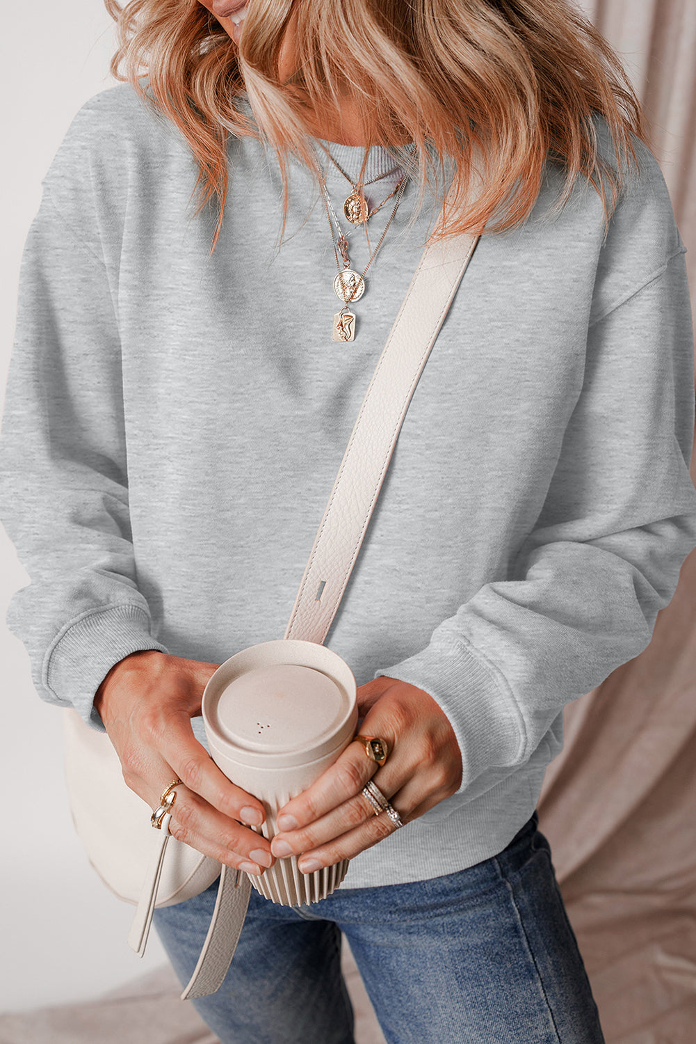Agneta | Classic and simple fleece sweater