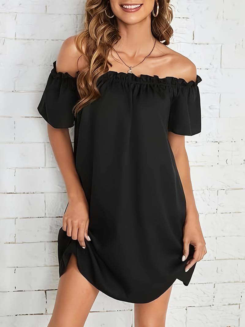 Hayden® | Elegant Off-The-Shoulder Short-Sleeved Mini Dress