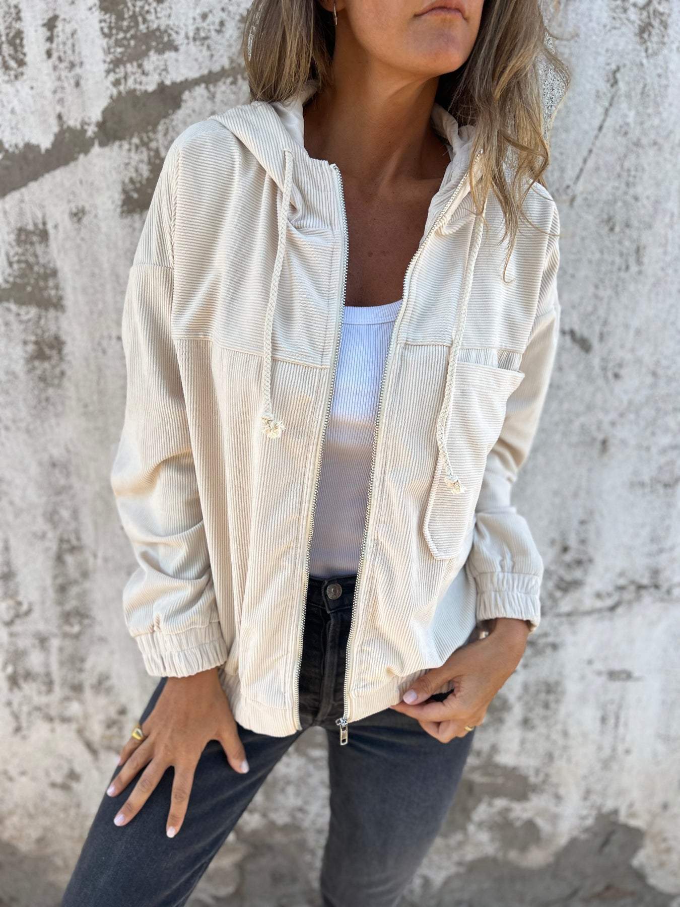Adrianna® | Casual Hooded Zip-Up Jacket