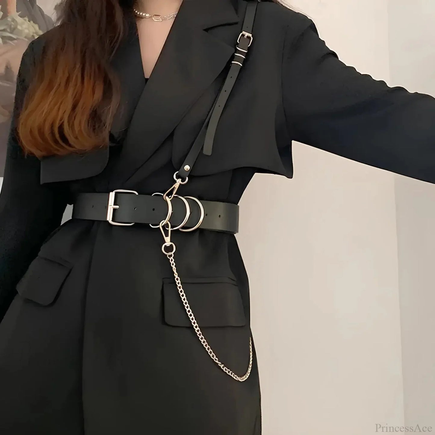 Fashion Dark Harness Waist Belt