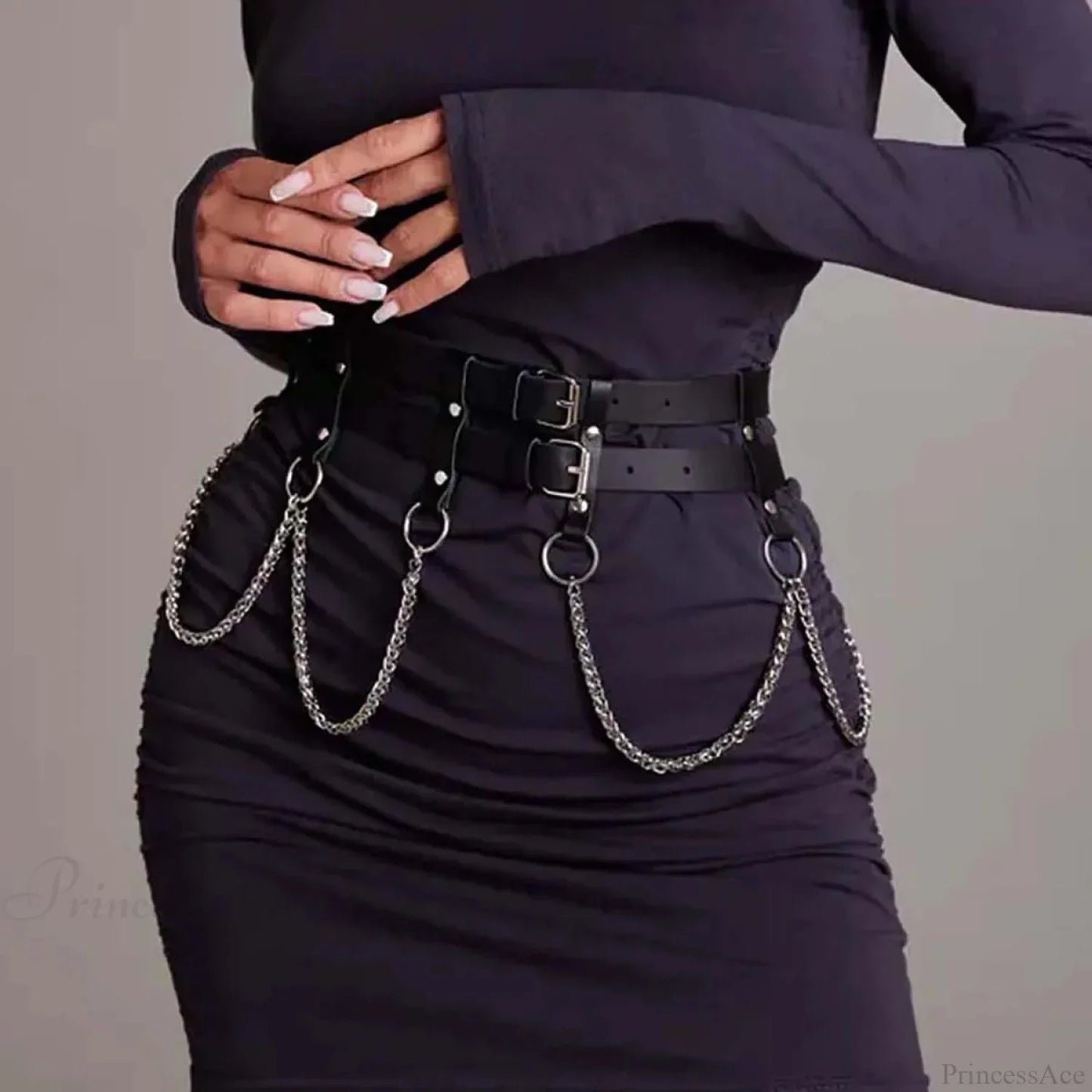 Fashion Gothic Rebel Leather Waist Belt