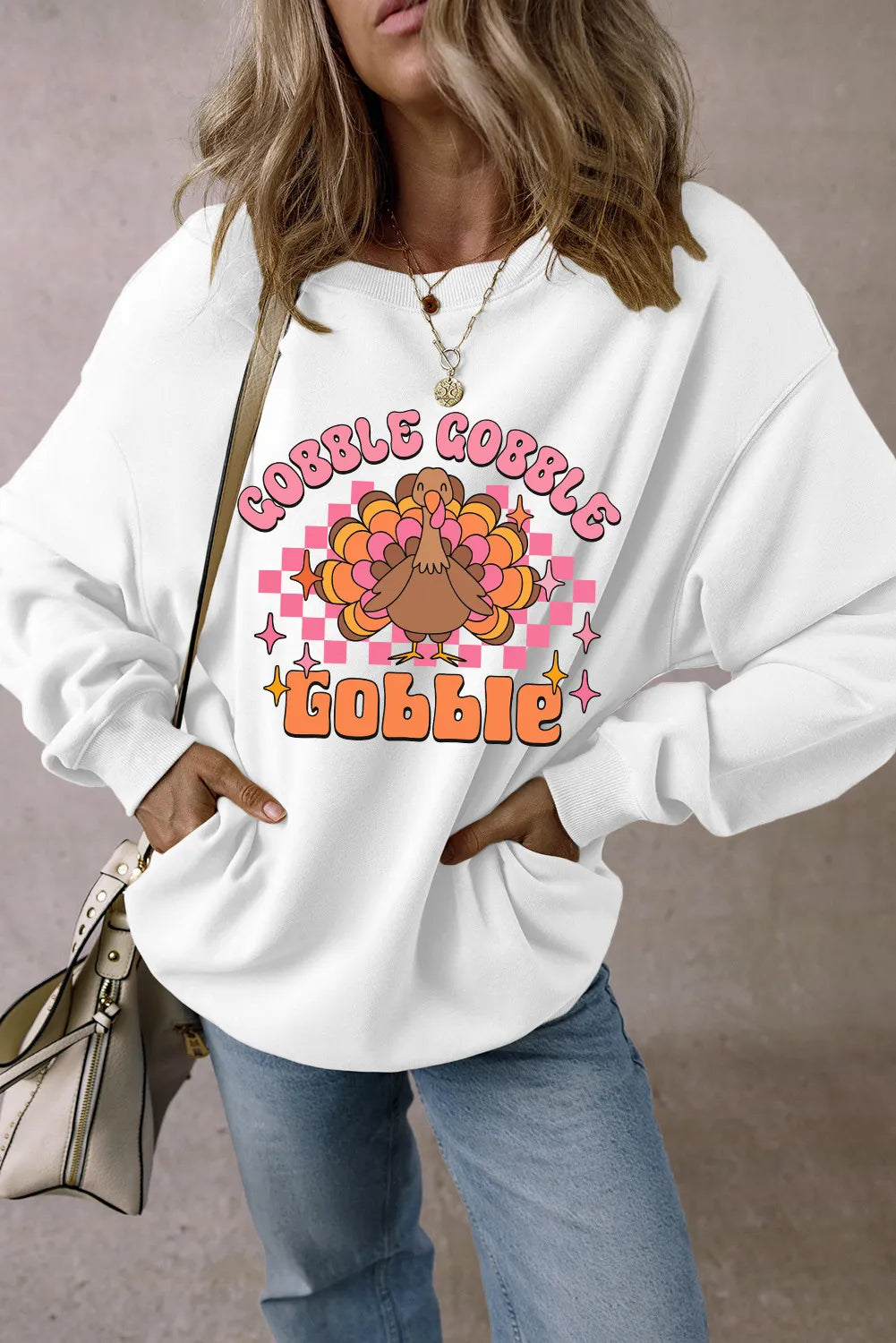 Lucrezia | Graphic long-sleeve sweatshirt with dropped shoulders