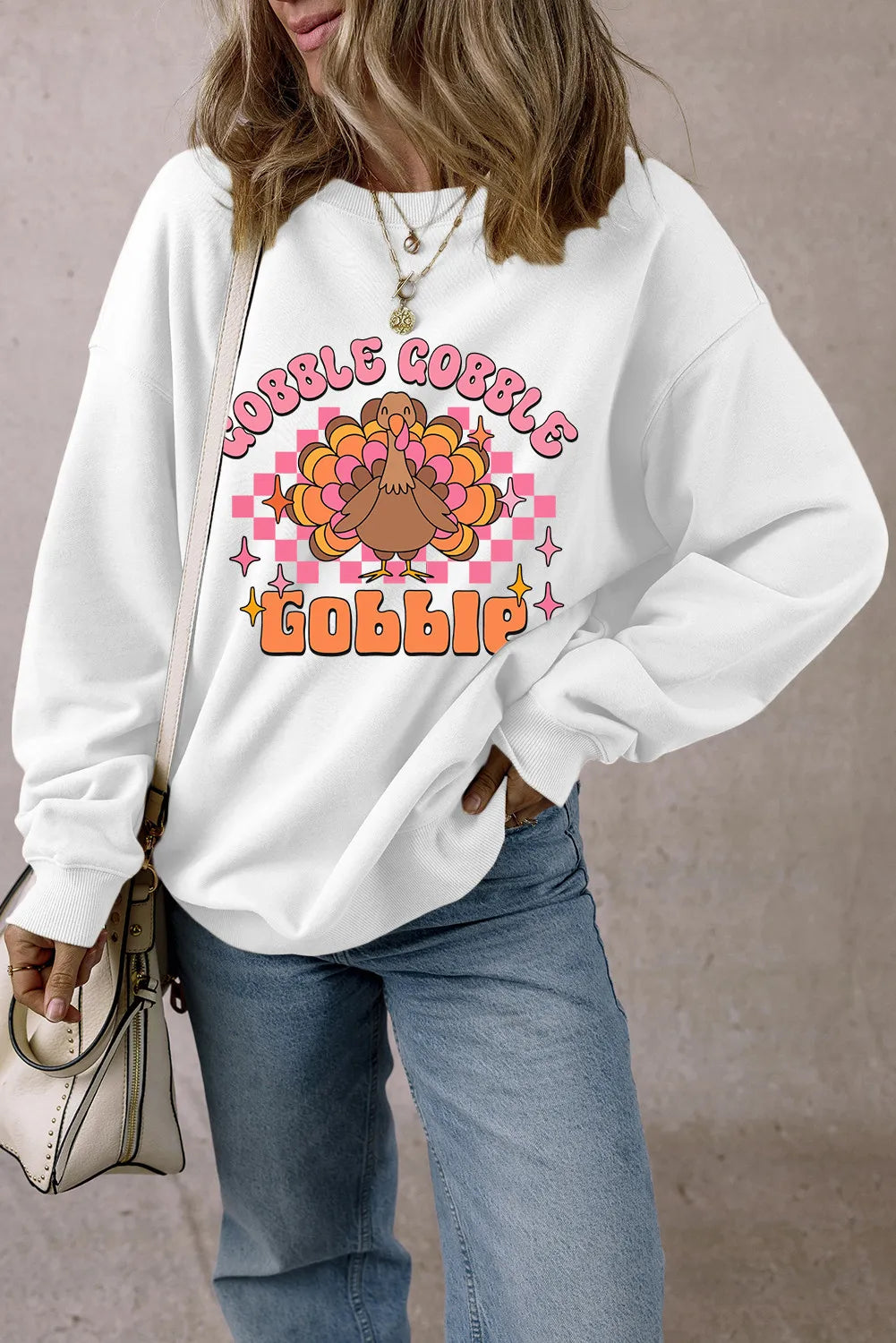 Lucrezia | Graphic long-sleeve sweatshirt with dropped shoulders