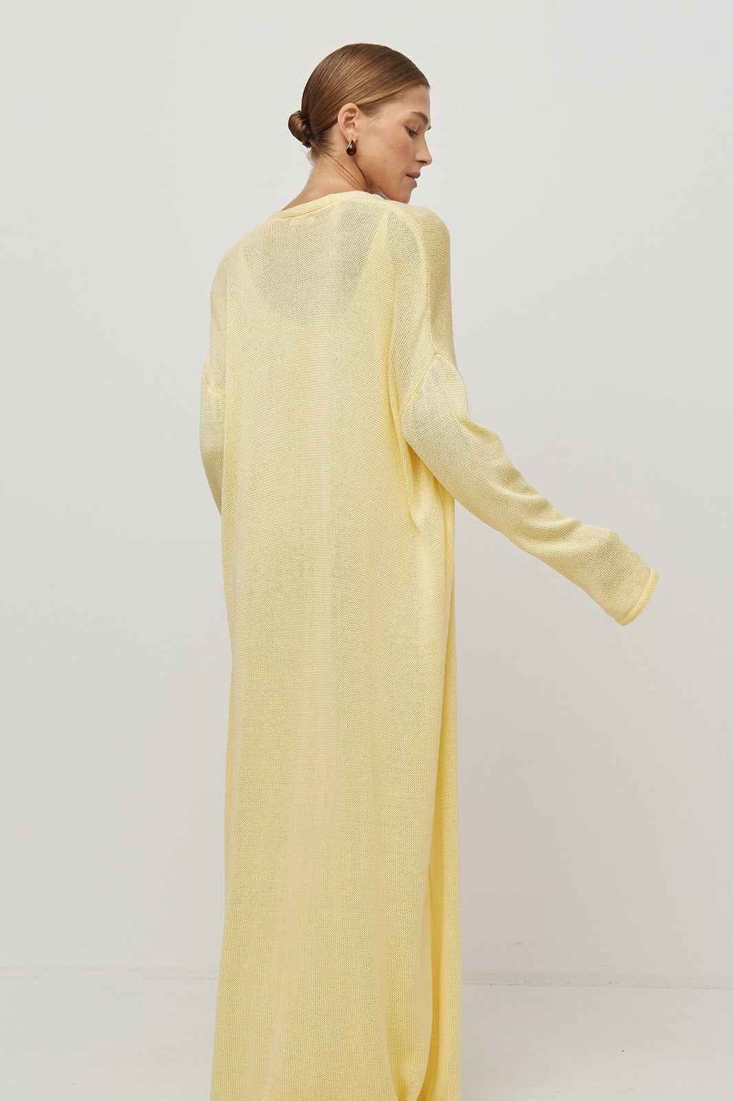 Solid V Neck Cotton Knit Bodycon Two Piece Set