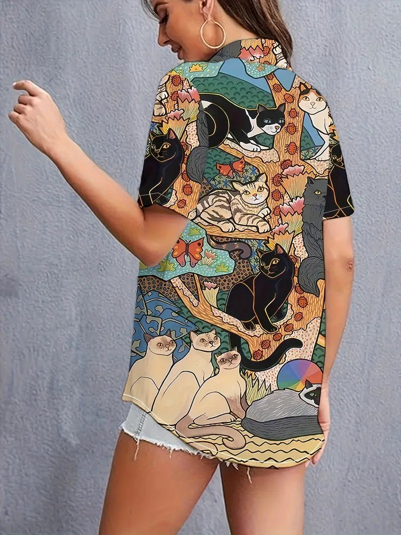 Michela® | Short-Sleeved Artistic Shirt.