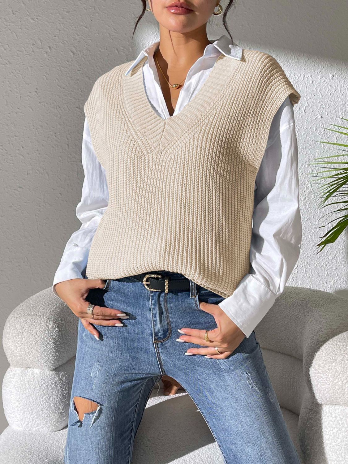Ida | V-neck sweater vest