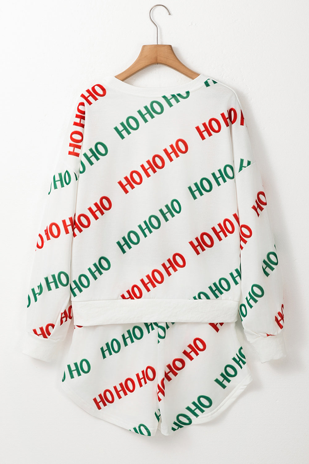 Margot | Jumper and shorts set with a Christmas HOHOHO print