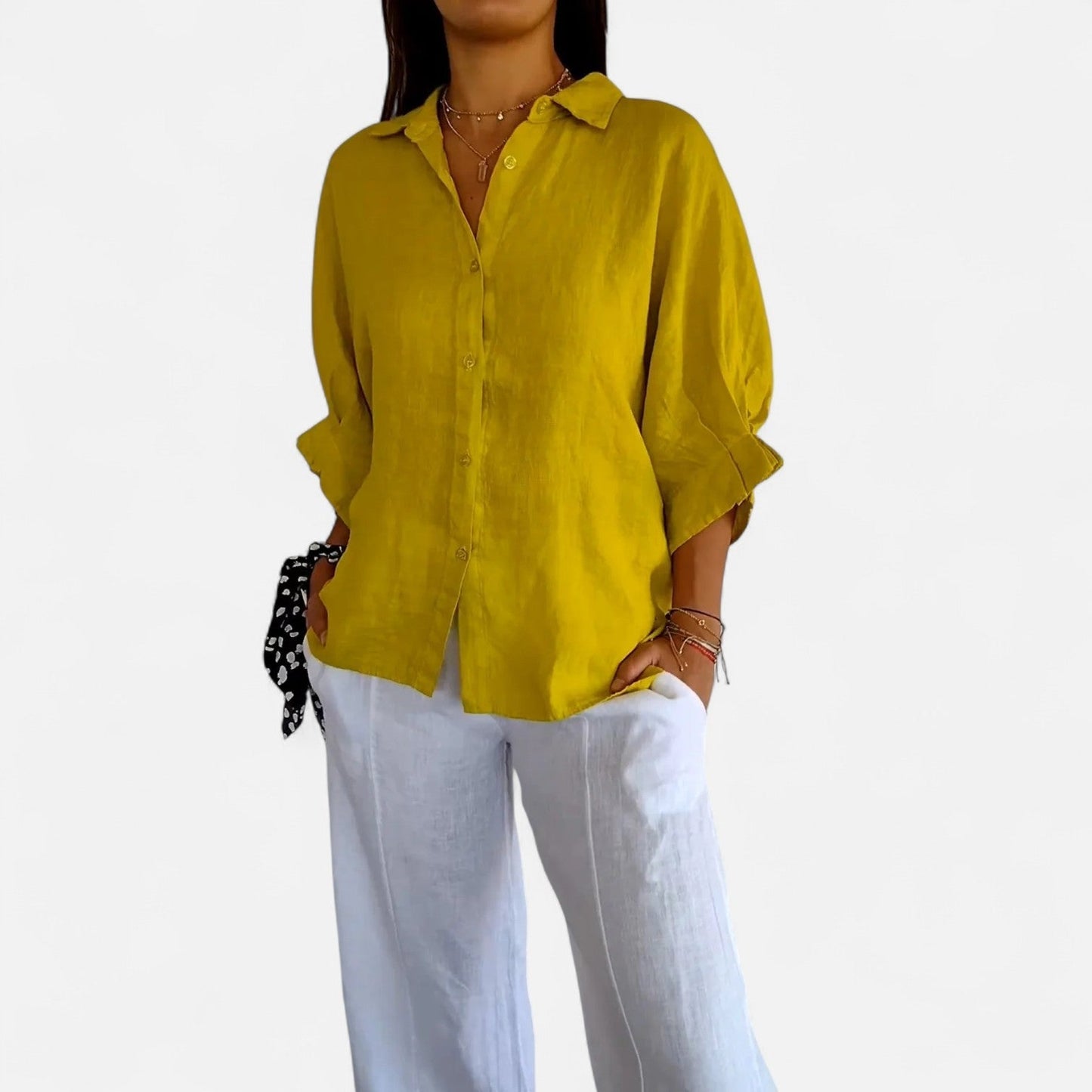 Malena® | Chemise d'été en lin pour femme Grace without effort, elegance respirante