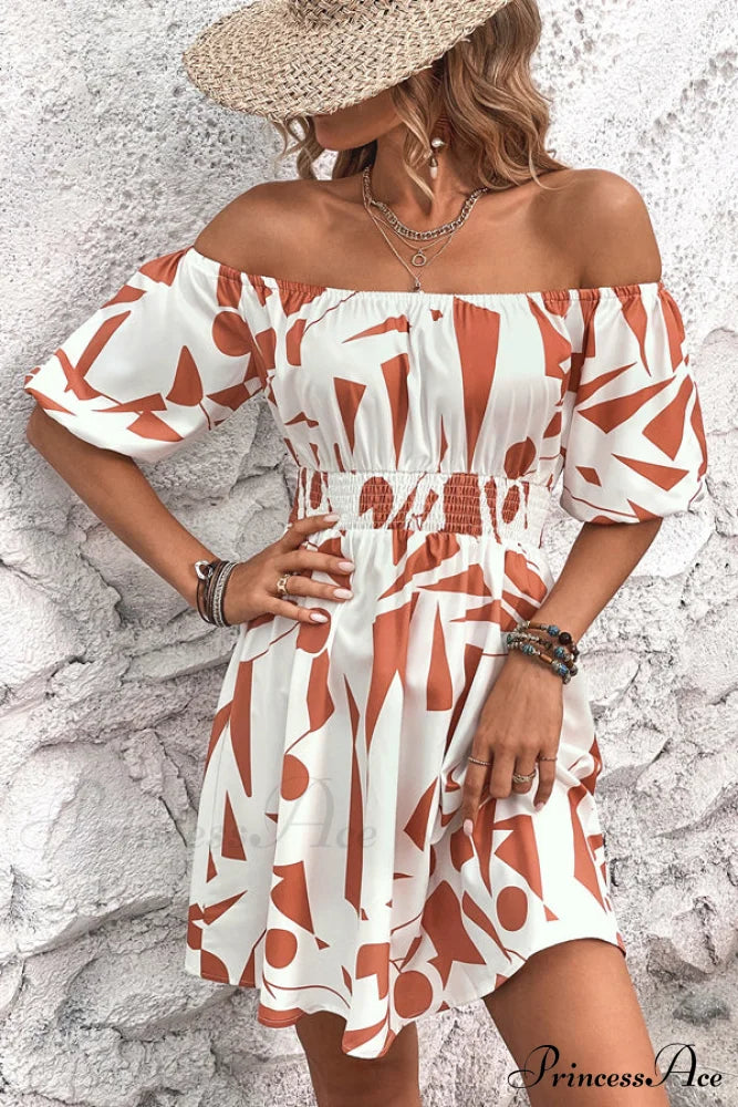 Floral Print Graceful Strapless Mini Dress