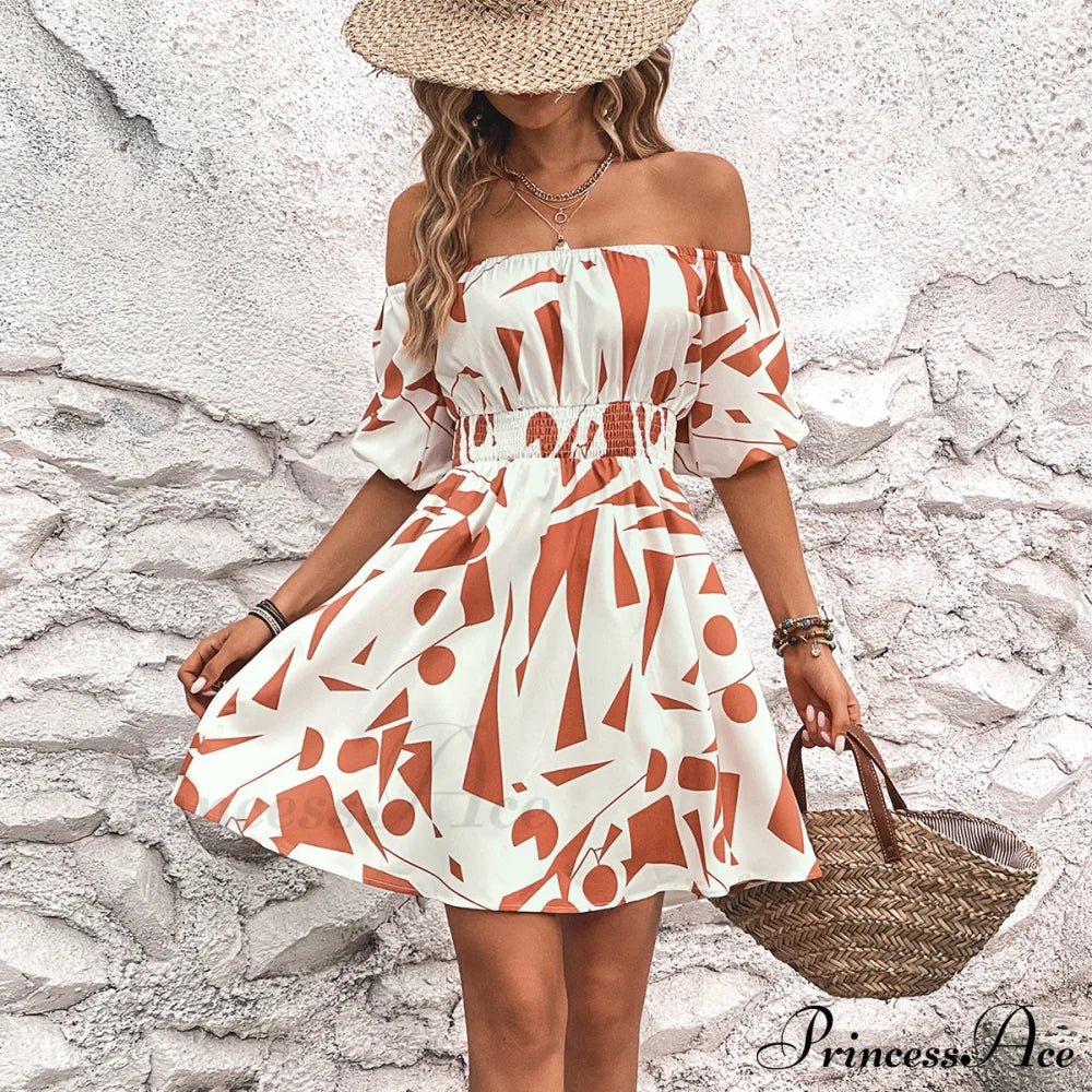 Floral Print Graceful Strapless Mini Dress