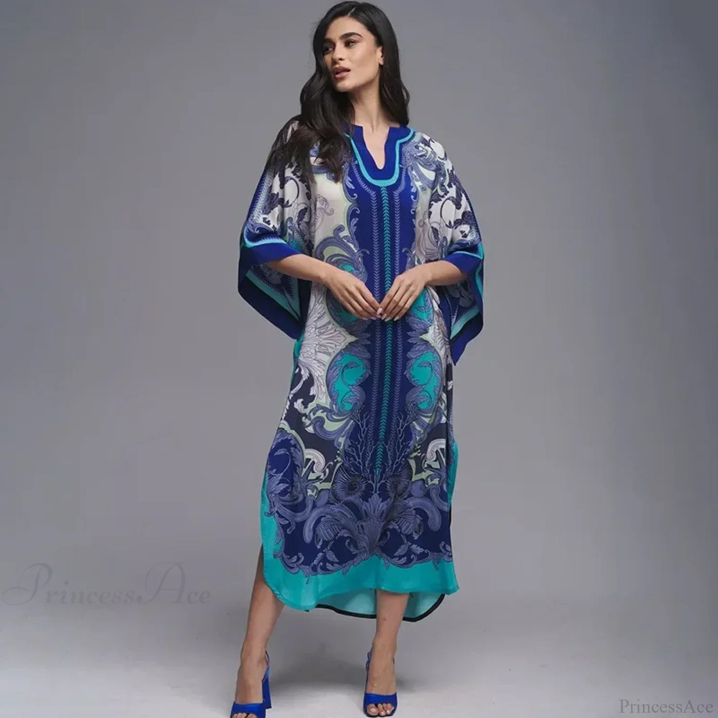 Floral Print Loose Kimono Boho Beach Cover up