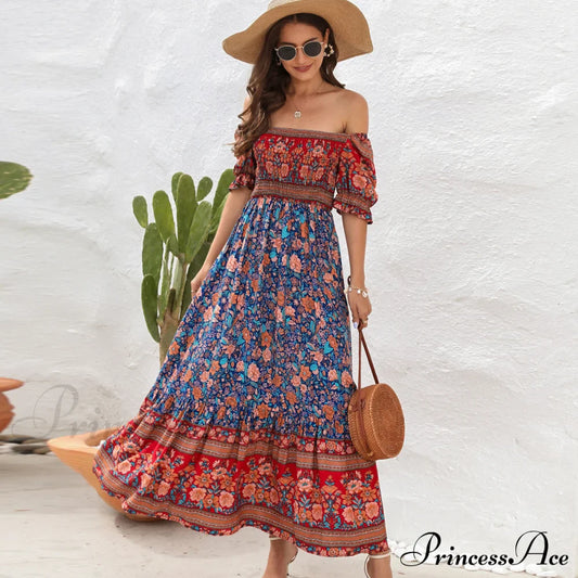 Floral Print Tie Waist Modern Strapless Mini Length Dress