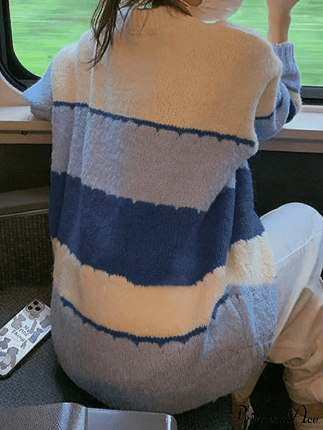 Fresh Simple Striped Loose Casual Sweater