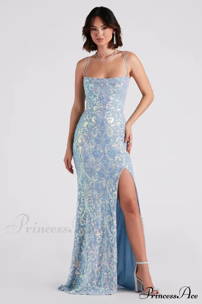 Gabrielle Formal Stylish Sequin Long Dress