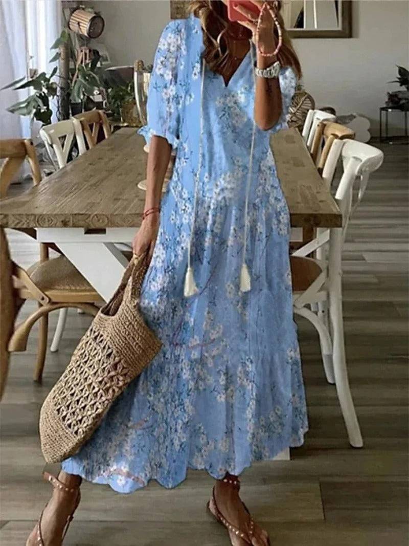 Gale | Women's V-Neck Midi Dress