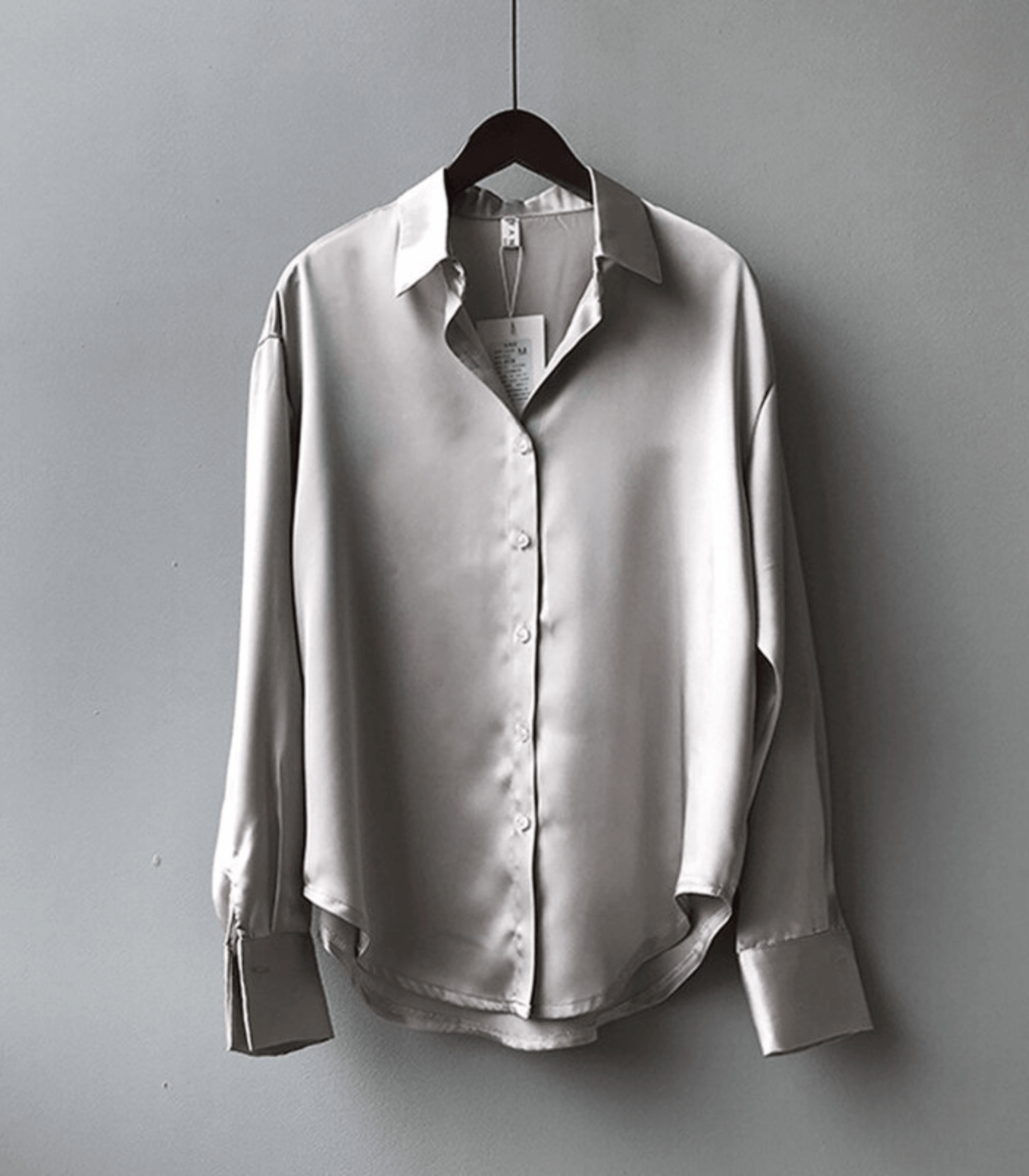 Buana® | Buttoned Satin Silk Blouse