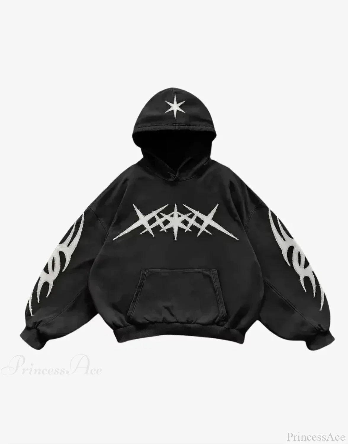 Gothic Letter Print Fall Hoodie