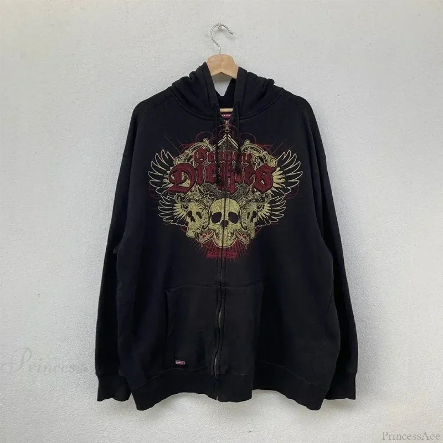 Gothic Long Sleeve Zipper Hoodie