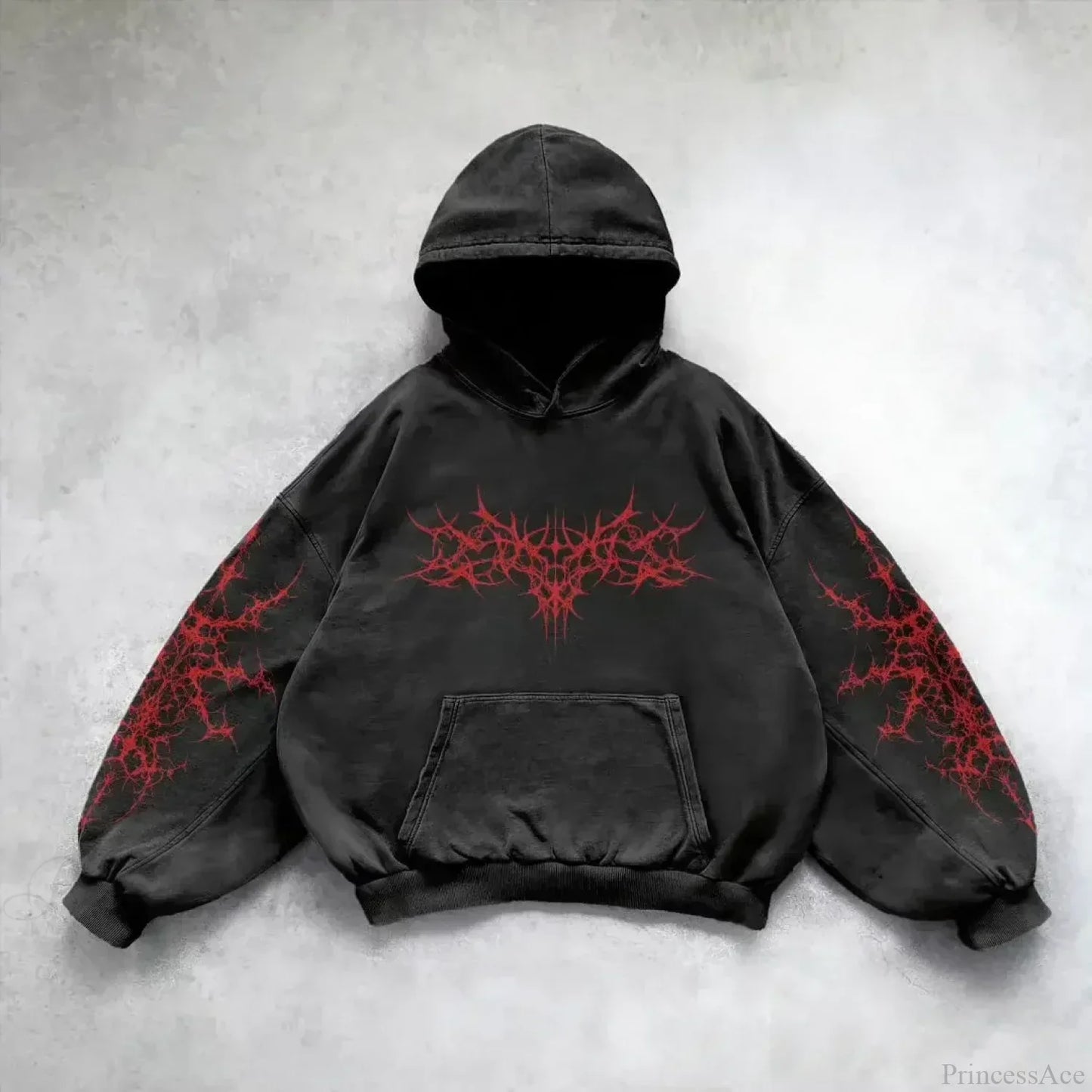 Goths Pattern Print Hoodie